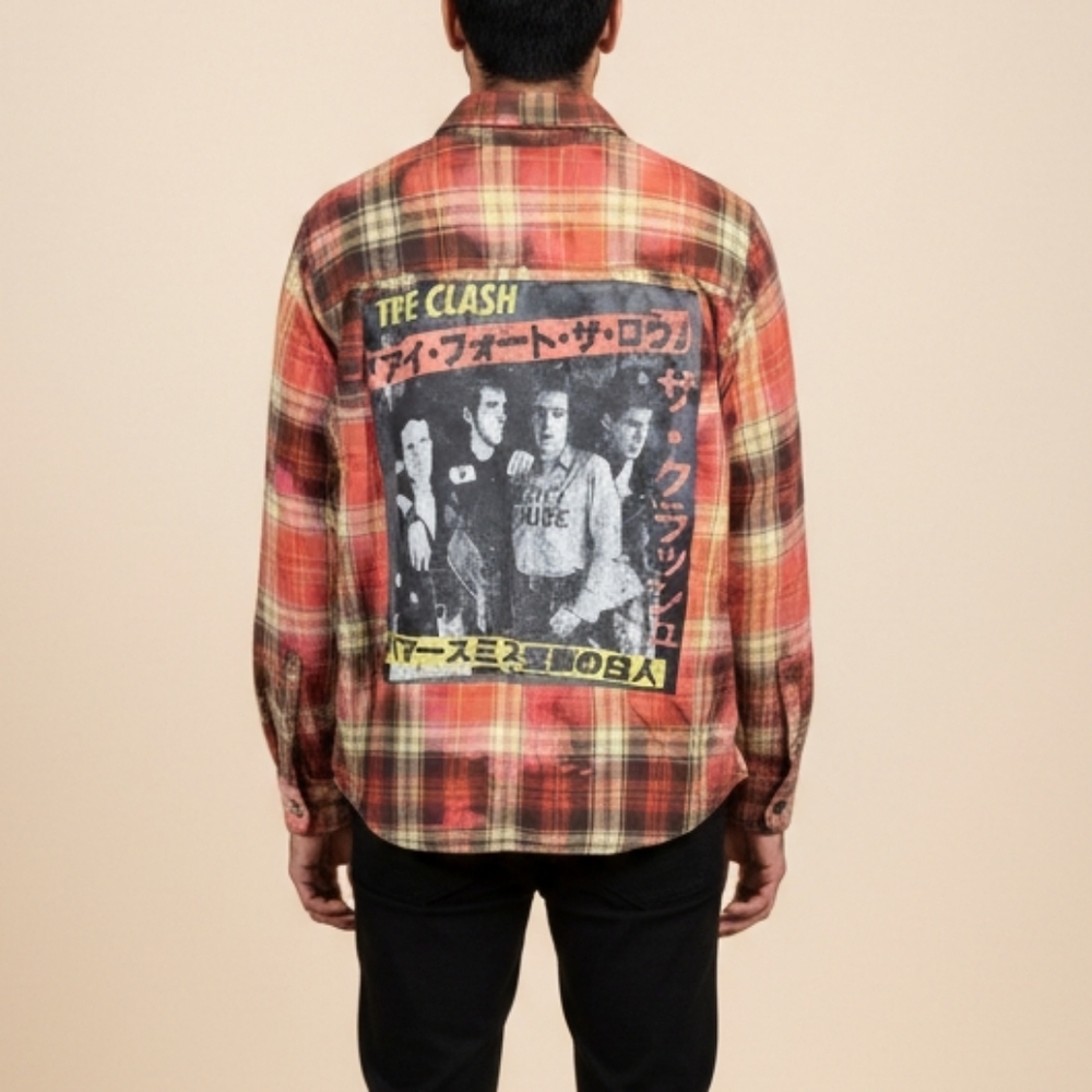 OOAK UNISEX THE CLASH FLANNEL SM-LG